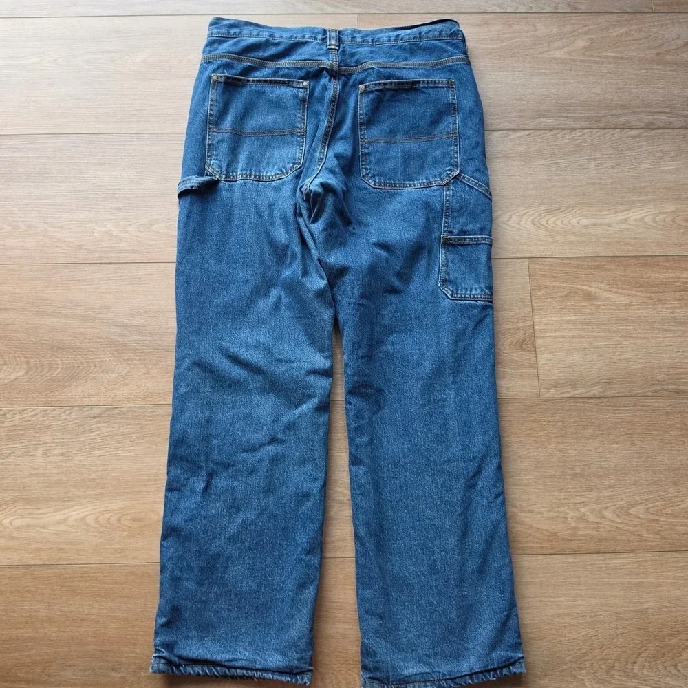 Blue Mountain Mens Fleece Lined Carpenter Jeans 34x31